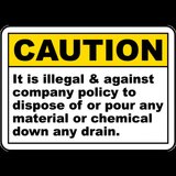 Illegal To Dispose of Chemical Sign